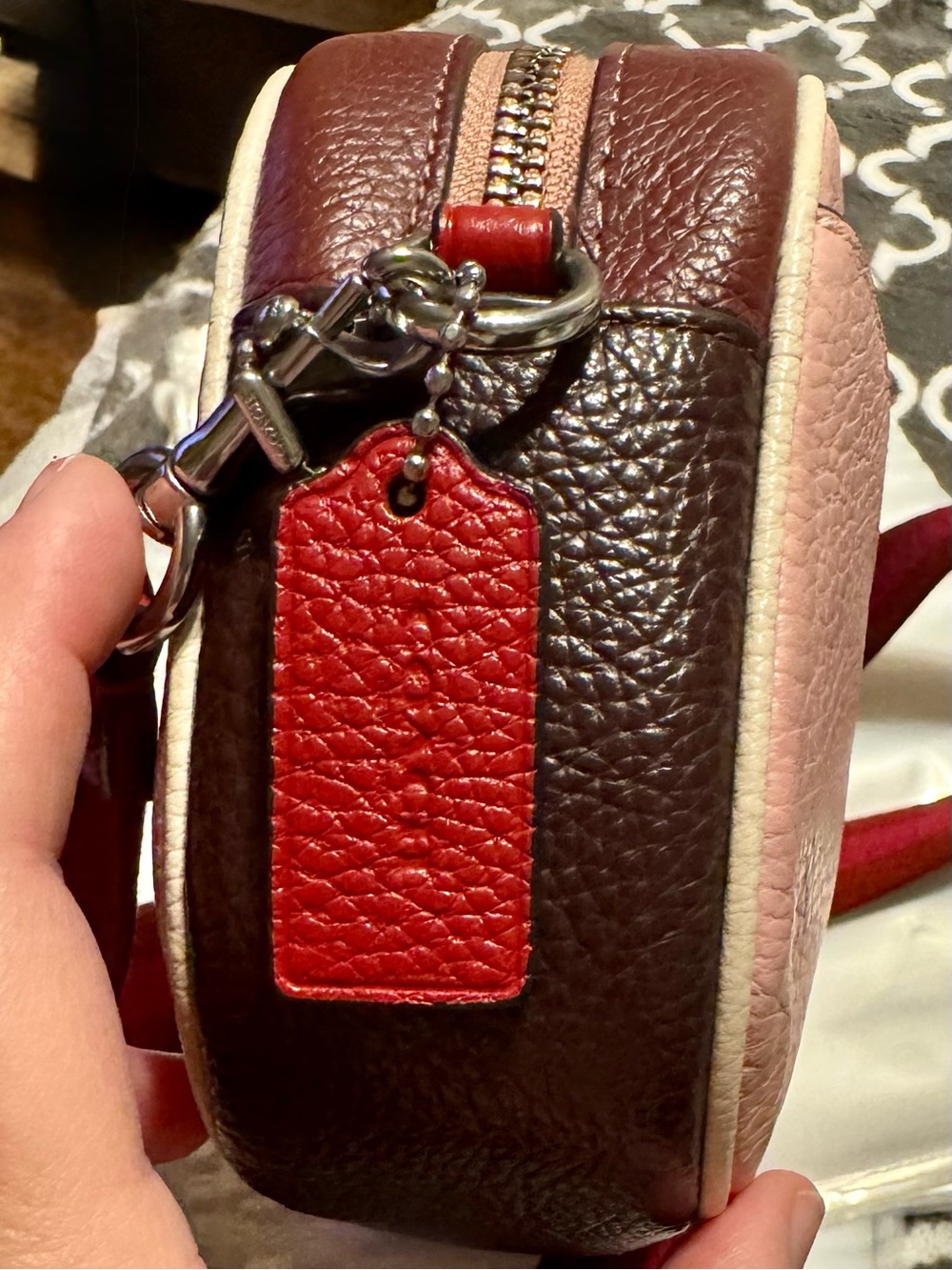 Coach Jamie Camera Bag Colorblock Pebbled Leather 2022 Coach Skiier Stamp EUC - Picture 16 of 16